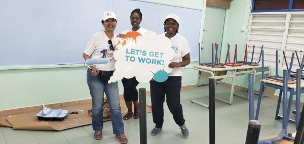 Paint Classrooms and make recycle stations ♻️🖌️