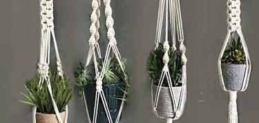 Making Macrame Plant Pot holders