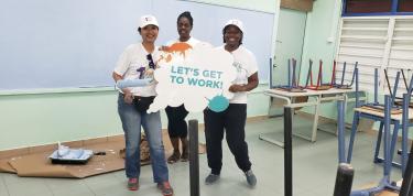 Paint Classrooms and make recycle stations ♻️🖌️